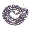 Electroplate Opaque Solid Color Glass Beads Strands EGLA-N002-26-A08-2