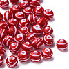 Opaque Striped Acrylic Beads MACR-S373-27D-01-3