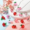 16Pcs 10 Colors Transparent Resin & Acrylic 3D Fruit Pendants FIND-YW0006-04-5