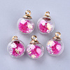 Transparent Glass Globe Pendants GLAA-S181-06-3