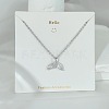304 Stainless Steel Pave Clear Cubic Zirconia Pendant Necklaces FS-WGACF2A-08-1