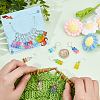 18Pcs 9 Colors Resin Bear Pendant Stitch Marker HJEW-NB00012-3