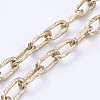 Aluminum Textured Paperclip Chain Bracelets & Necklaces Jewelry Sets SJEW-JS01094-01-2