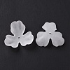 3-Petal Transparent Acrylic Bead Caps X-OACR-A017-11-2