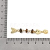Brass Pave Cubic Zirconia Clear Cubic Zirconia & Natural Tiger Eye & Enamel European Dangle Charms GG-CBA3401-01G-A01-3
