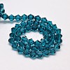 Imitate Austrian Crystal Bicone Glass Beads Strands GLAA-F029-6x6mm-01-2