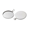304 Stainless Steel Pendant Cabochon Settings STAS-L282-010P-10-2