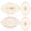 6Pcs 3 Style Polyester Embroidery Table Mats AJEW-GF0004-86-1