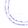 Opaque Spray Painted Glass Bead Strands GLAA-N047-07-05-3