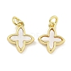 Brass with Sea Shell Charms X-KK-Q820-15G-1