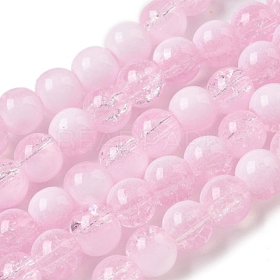 Crackle Glass Beads Strands GLAA-U001-8mm-03-1
