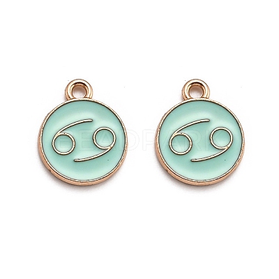 Alloy Enamel Pendants ENAM-S124-01B-15D-1