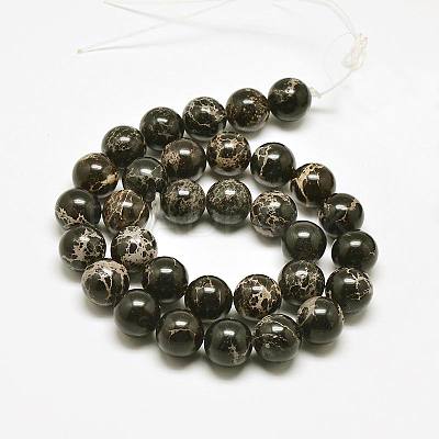 Round Natural Imperial Jasper Beads X-G-I122-6mm-11-1