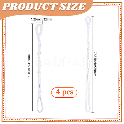 4Pcs Polyester Rope Hanging Planter AJEW-GF0012-78-1