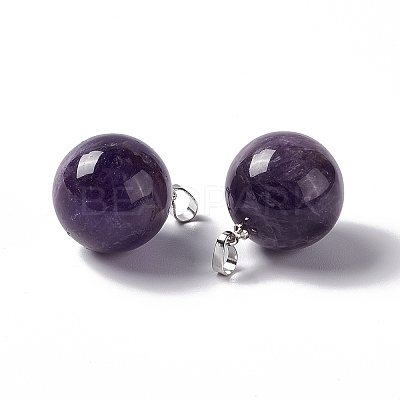 Natural Amethyst Pendants G-G926-02P-05-1