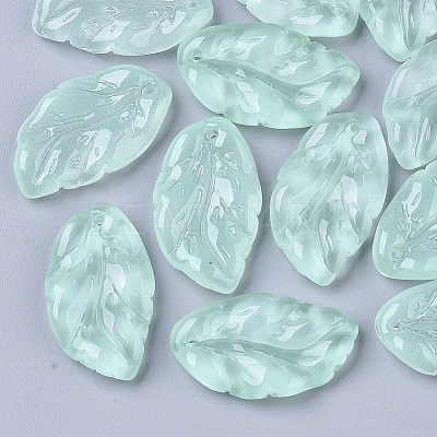 Transparent Spray Painted Glass Pendants X1-GLAA-T013-02-C02-1