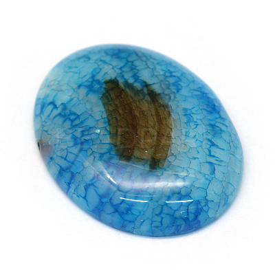 Oval Dyed Natural Crackle Agate Cabochons X-G-R349-30x40-01-1