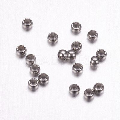 Tarnish Resistant 316 Surgical Stainless Steel Crimp Beads X-STAS-F117-03P-1
