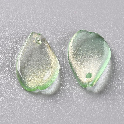 Transparent Spray Painted Glass Pendants GLAA-S190-014A-06-1