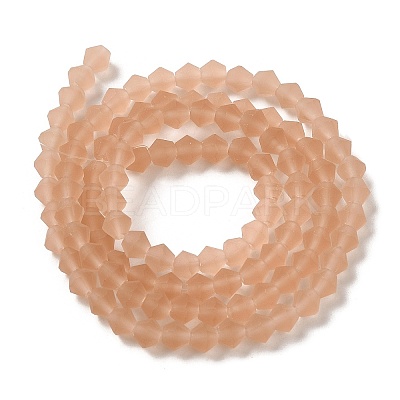 Imitate Austrian Crystal Frosted Glass Beads Strands GLAA-F029-TM4mm-B12-1