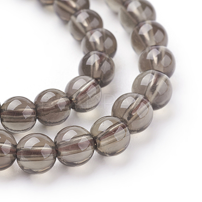 Natural Smoky Quartz Beads Strands G-C076-4mm-4-1