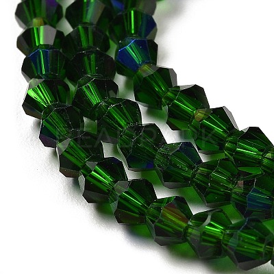Transparent Electroplate Glass Beads Strands GLAA-F029-2mm-D25-1