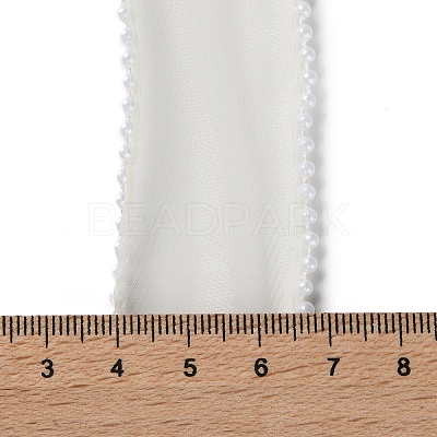 5 Yards ABS Pearl Edged Mesh Ribbon for Bowknot Making OCOR-B004-01A-06-1