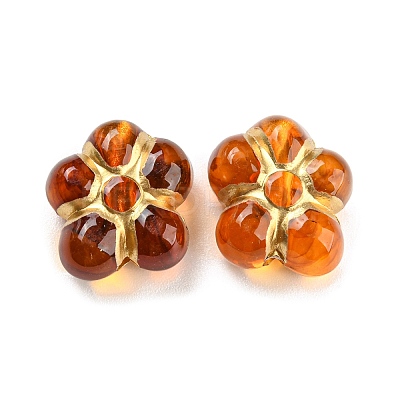 Plating Transparent Acrylic Beads OACR-A024-04C-1