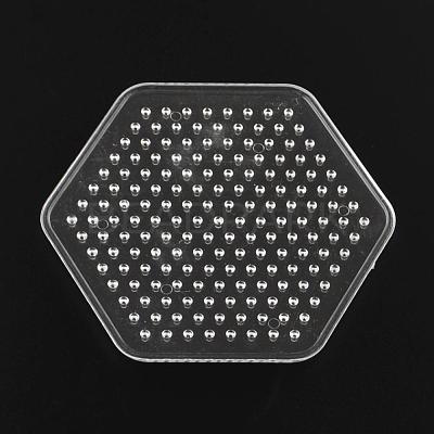 Hexagon ABC Plastic Pegboards used for 5x5mm DIY Fuse Beads DIY-Q009-12-1