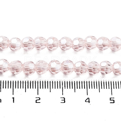 Electroplate Transparent Glass Beads Strands EGLA-A035-T6mm-A20-1