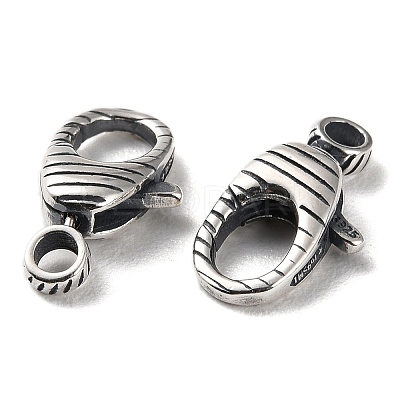 925 Thailand Sterling Silver Lobster Claw Clasps STER-D003-35AS-1