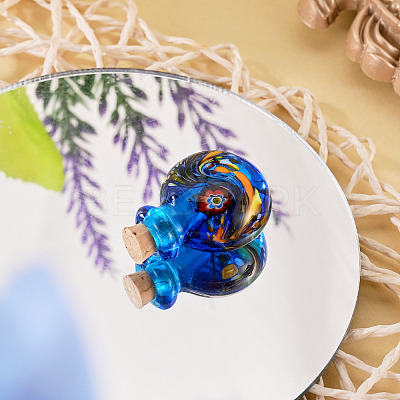 Handmade Lampwork Perfume Bottle Pendants LAMP-TADJ0001-05D-1
