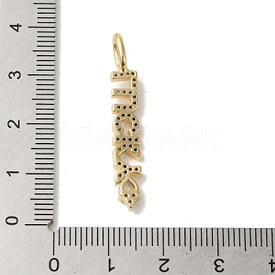 Brass Micro Pave Cubic Zirconia Pendants KK-C058-13G-1