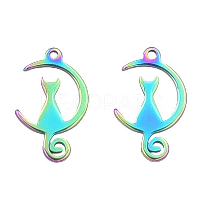Ion Plating(IP) 201 Stainless Steel Pendants STAS-N098-081M-1