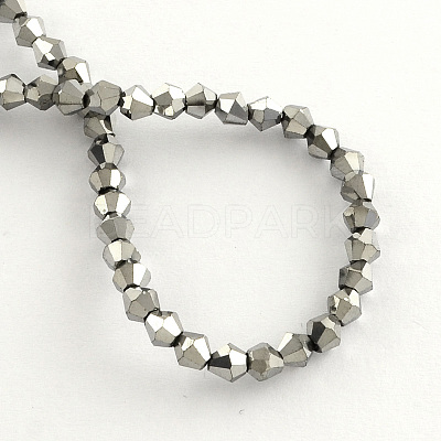 Electroplate Glass Bead Strands EGLA-R094-4mm-M1-1