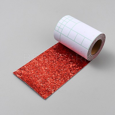 Polyvinyl Chloride Self Adhesive Tape with Paillette DIY-WH20066-011D-1