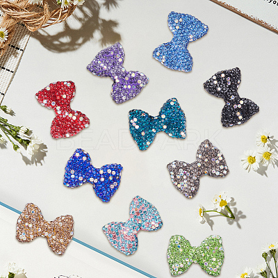 10Pcs 10 Colors Handmade Rhinestone Clay Pave Beads CLAY-PA0001-37-1