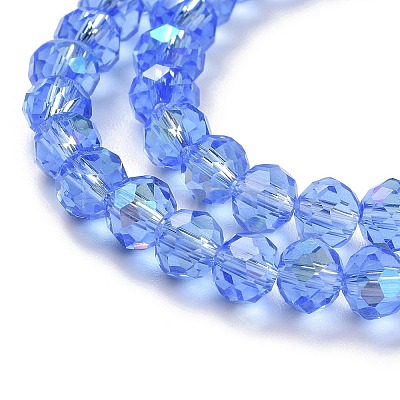 Electroplate Glass Beads Strands EGLA-A034-T6mm-L04-1