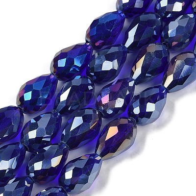 Transparent Electroplate Glass Beads Strands EGLA-N013-T4mm-B07-1