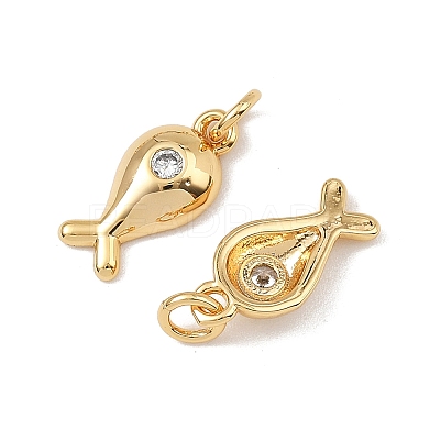 SHEGRACE Brass Clear Cubic Zirconia Charms XGRQ3P279-582G-1