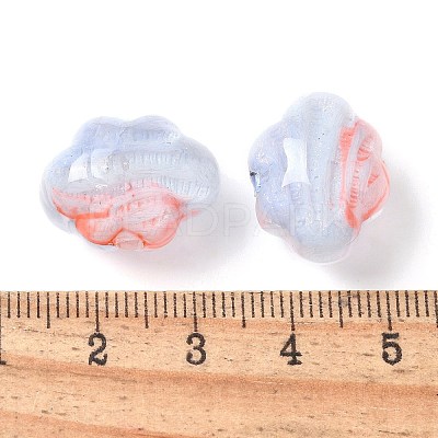 Two Tone Transparent Acrylic Beads OACR-D304-01G-1
