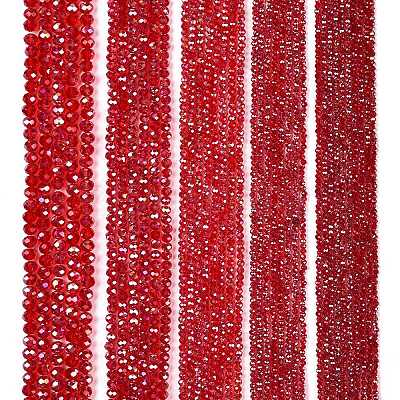 Electroplate Glass Beads Strands EGLA-A044-T6mm-B01-1