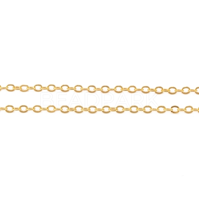 Brass Flat Oval Cable Chains CH030-G-1