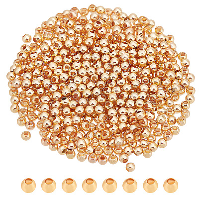 500Pcs Rack Plating Brass Beads KK-AN0001-07-1