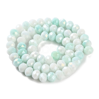 Electroplate Glass Beads Strands LAMP-S068-02G-1