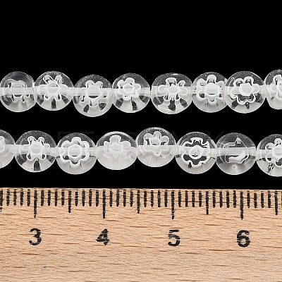 Handmade Millefiori Glass Flat Round Bead Strands LK-P010-05-1