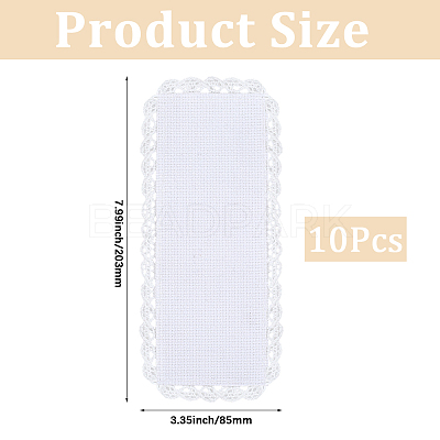 10Pcs Linen Aida Cloth Bookmarks for Cross Stitch Making DIY-CY0001-77-1