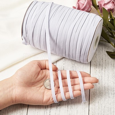 1/4 inch Flat Braided Elastic Rope Cord EC-R030-5mm-01-1