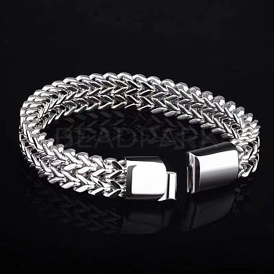 Punk Style 304 Stainless Steel Curb Chain Bracelets for Men WGFAED6-06-1