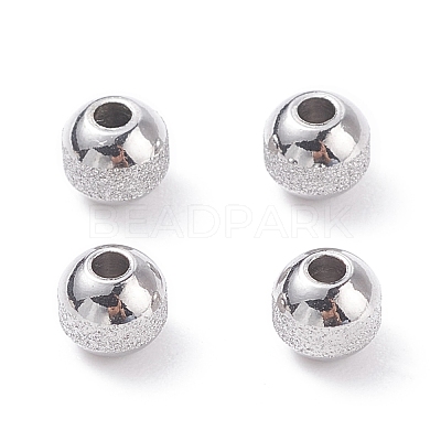 Non-Tarnish Textured 304 Stainless Steel Beads STAS-P306-01D-P-1